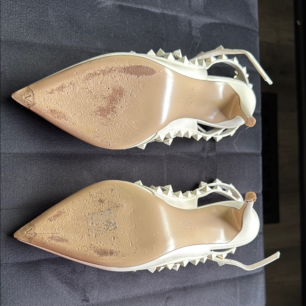 Valentino White Studded Women's Shoes LIMITED EDITION - Picture 8 of 15